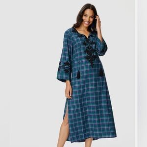 Roberta Roller Rabbit Plaid Tunic Midi Dresss